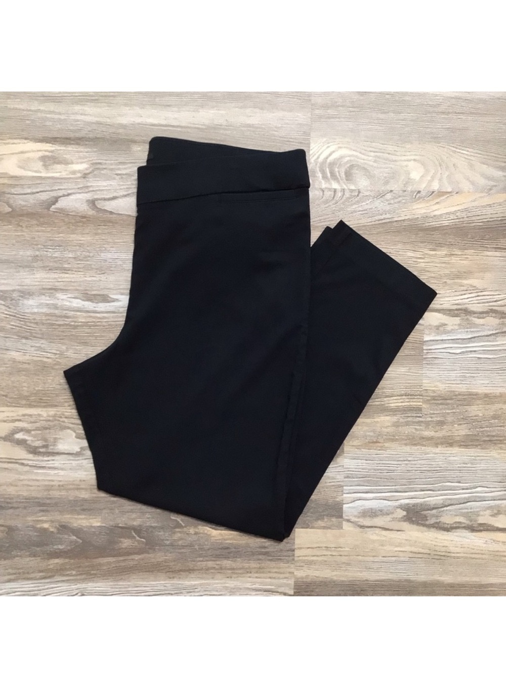 EUC Apt. 9 Black Stretch Pull-On High-Rise Straight Leg Dress Pants Size 20W